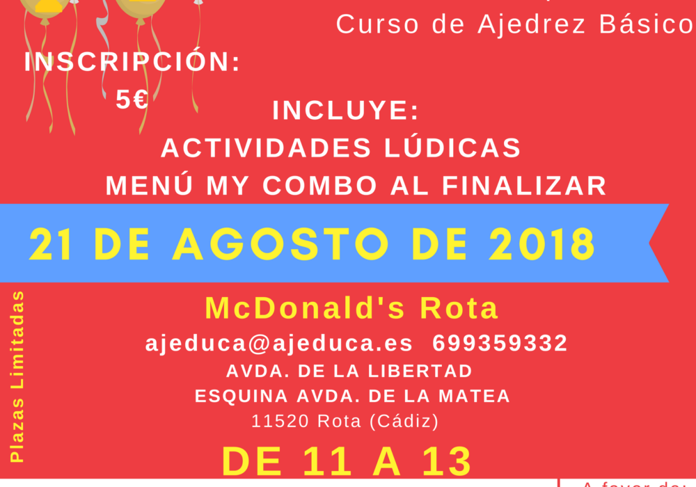 AJEDUCA organiza una Chess Party con Mc Donald’s
